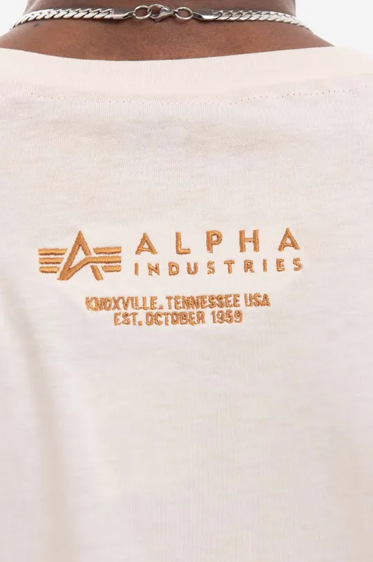 Alpha Industries tricou din bumbac Dragon EMB T 136506 578 bej