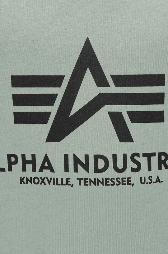 πράσινο Βαμβακερό μπλουζάκι Alpha Industries Alpha Industries Basic T-Shirt 100501 680