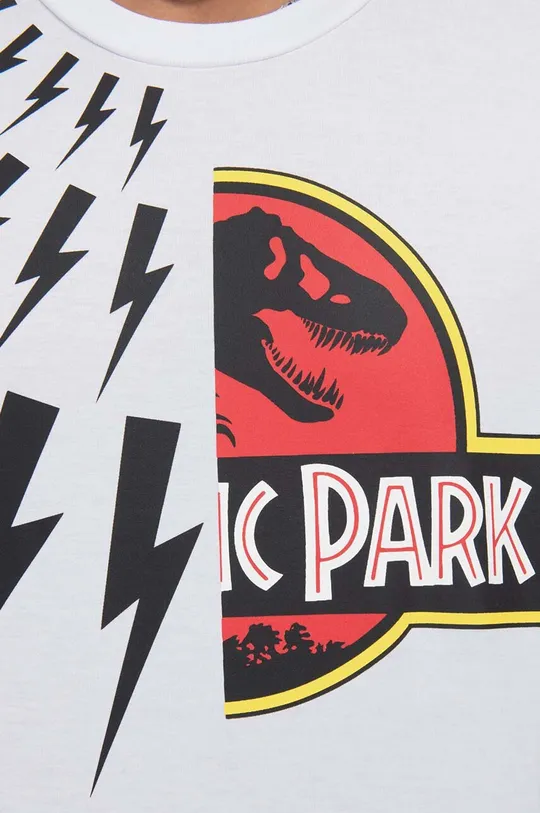 Bavlněné tričko Neil Barett Jurassic Park Thunderb PBJT141-U533S 1133 bílá