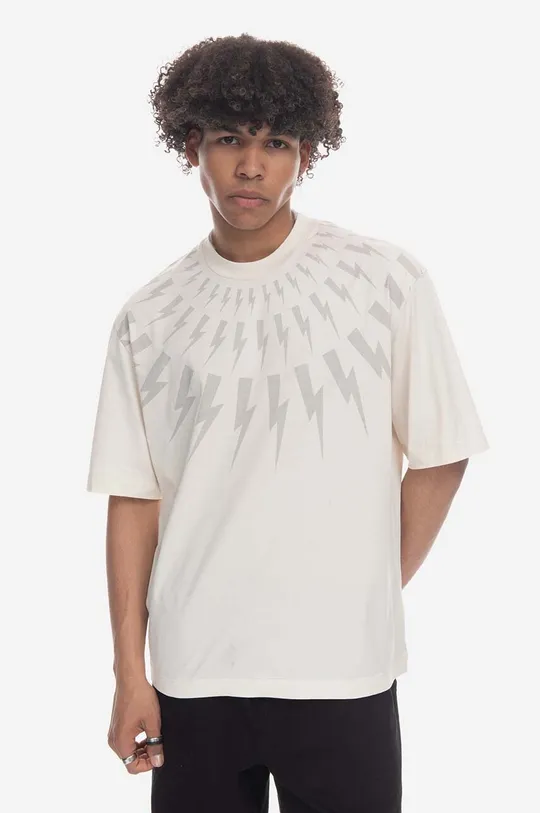 Neil Barett t-shirt in cotone Dropped Shoulder Fair Uomo