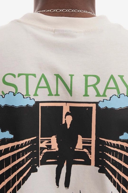 μπεζ Βαμβακερό μπλουζάκι Stan Ray Stranger Tee