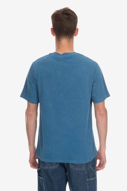 Памучна тениска Wood Wood Sami Embossed T-shirt 12312507-2491 DARK BLUE 100% органичен памук