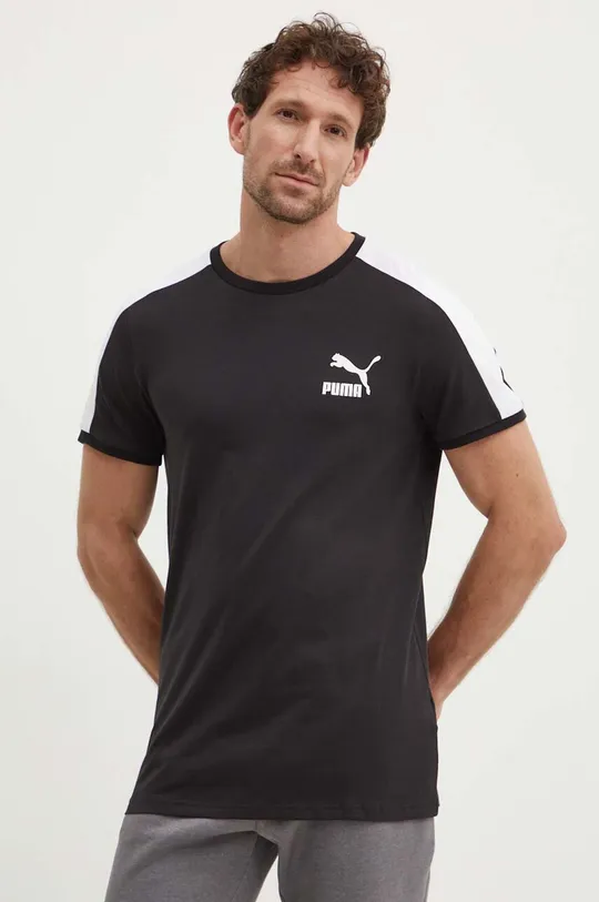 czarny Puma t-shirt  T7 Męski