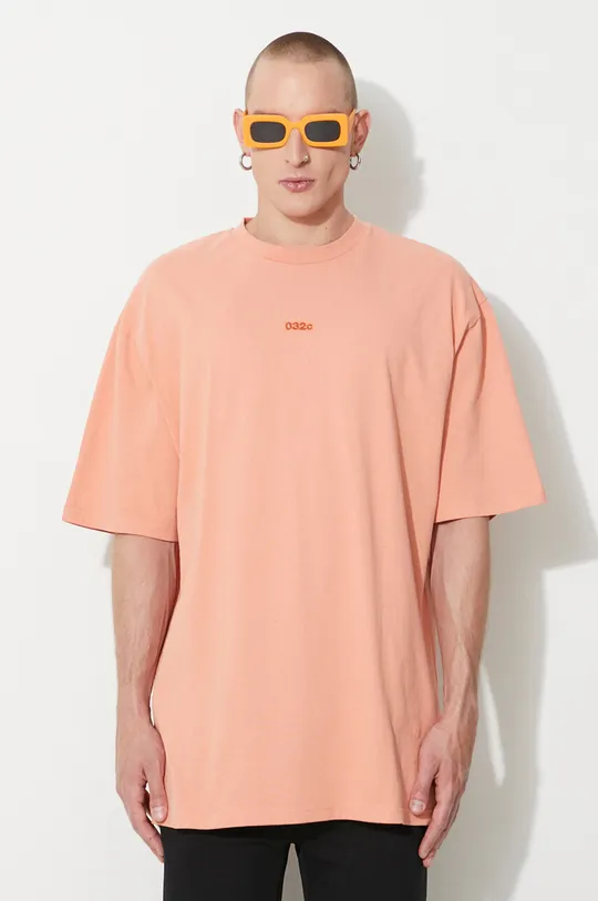 оранжев Памучна тениска 032C Terra Logo Oversized T-shirt Чоловічий