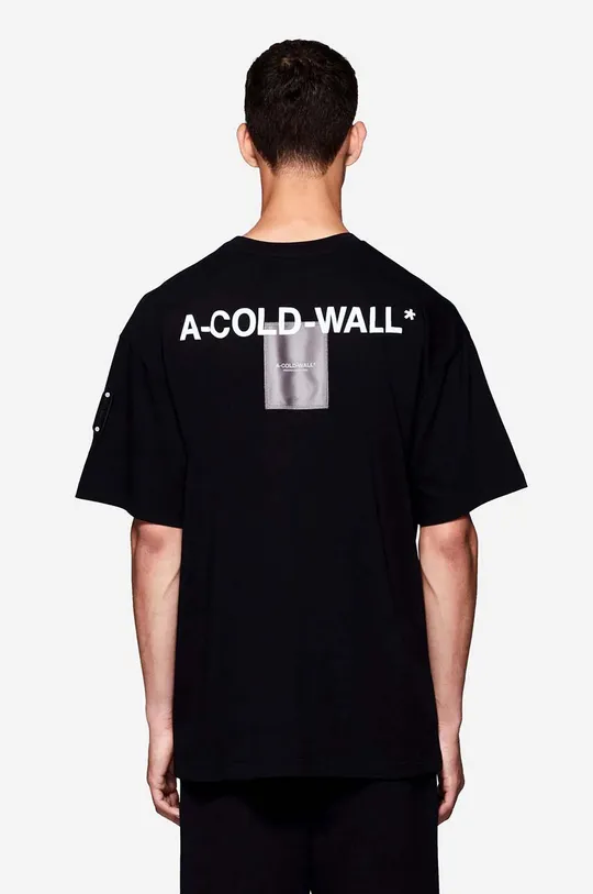 Βαμβακερό μπλουζάκι A-COLD-WALL* Monograph μαύρο