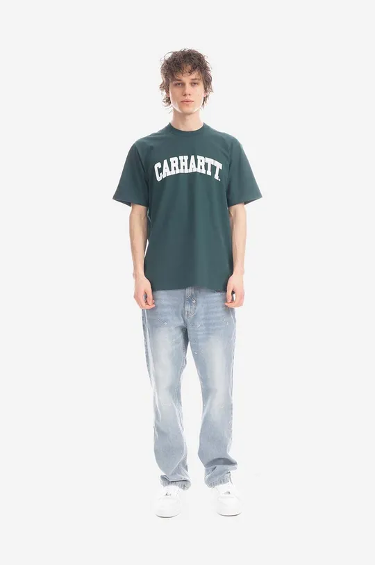 Bavlněné tričko Carhartt WIP zelená