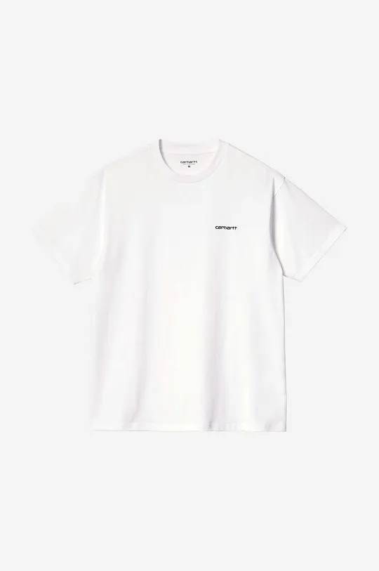 biały Carhartt WIP t-shirt bawełniany Script Embroidery