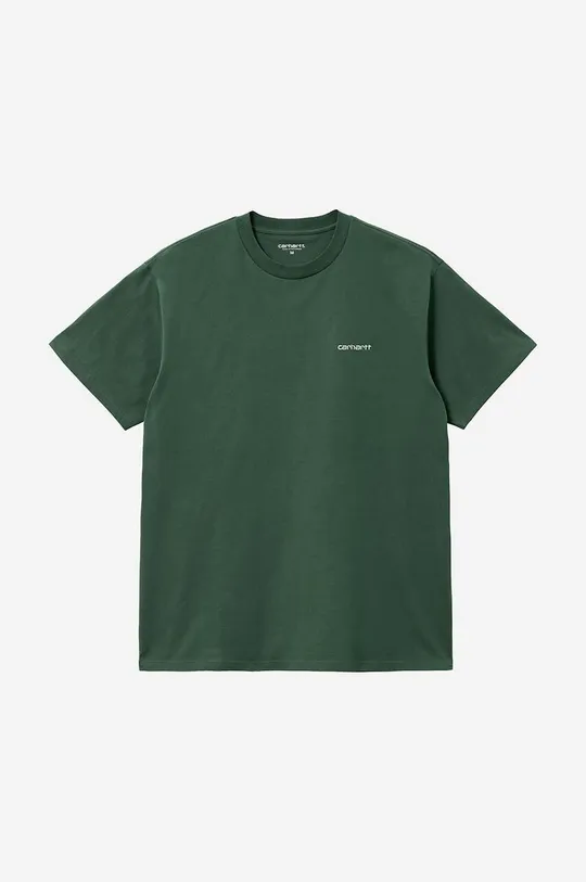 Carhartt WIP t-shirt bawełniany Script Embroidery zielony
