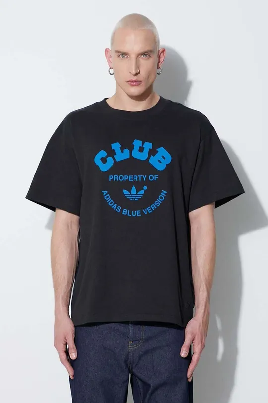 černá Bavlněné tričko adidas adidas Originals Club Tee Pánský