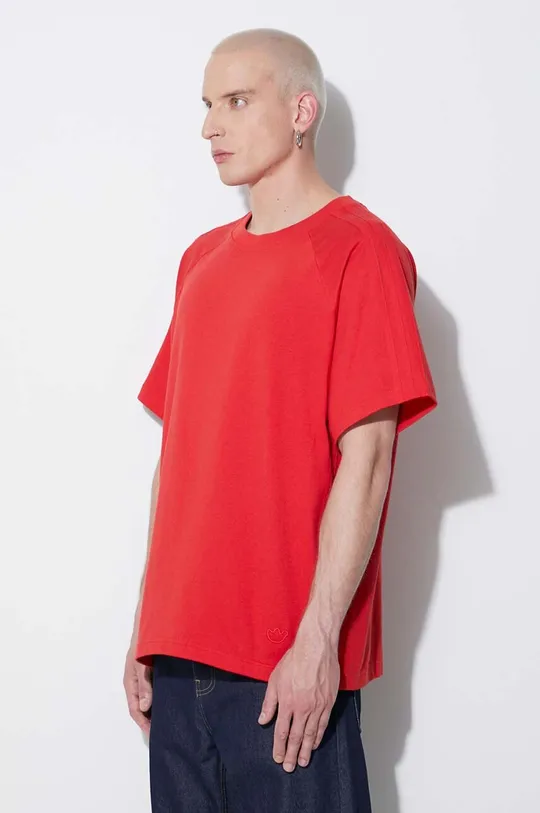 czerwony adidas Originals t-shirt bawełniany Originals Essentials Tee Blue Version