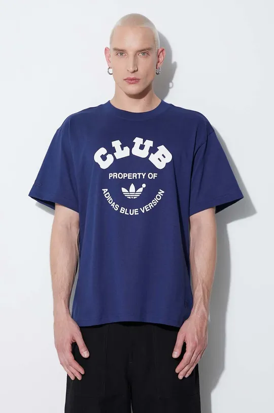 tmavomodrá Bavlnené tričko adidas Club Tee Pánsky