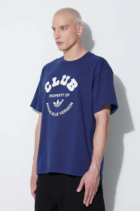 granatowy adidas Originals t-shirt bawełniany Club Tee IA2459 Blue Version