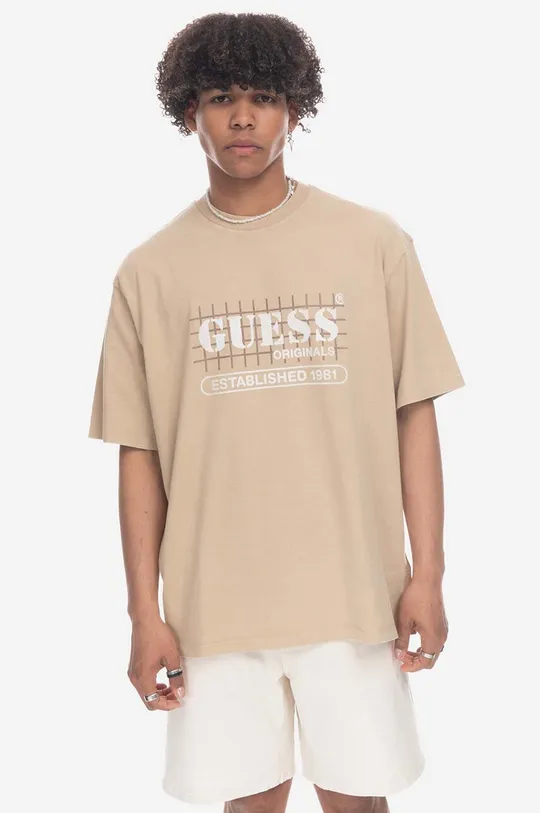 Guess t-shirt Washed Grid Logo Tee 