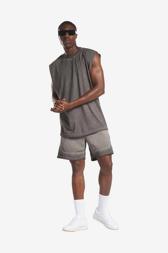 Reebok cotton t-shirt Basketball Court Top Bi-Dye gray