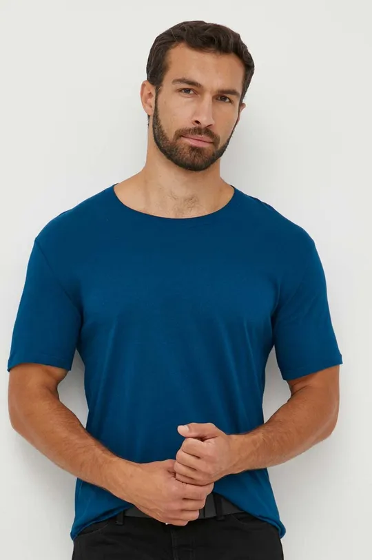 Βαμβακερό μπλουζάκι Michael Kors 3-pack μπλε
