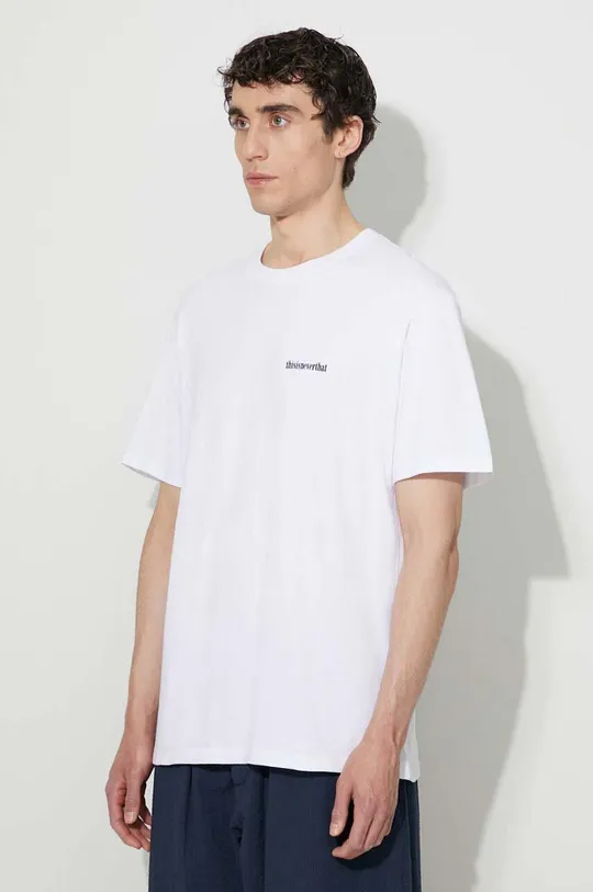 biały thisisneverthat t-shirt bawełniany