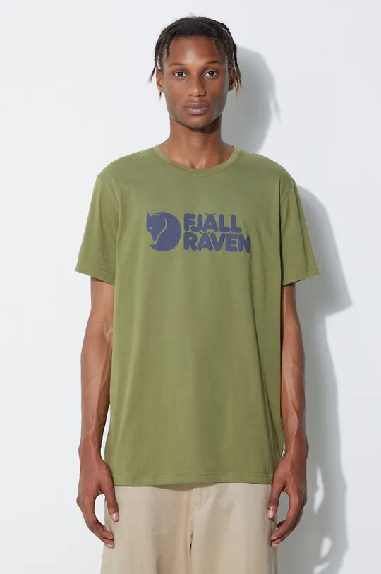 zelena Majica kratkih rukava Fjallraven Logo T-shirt Muški