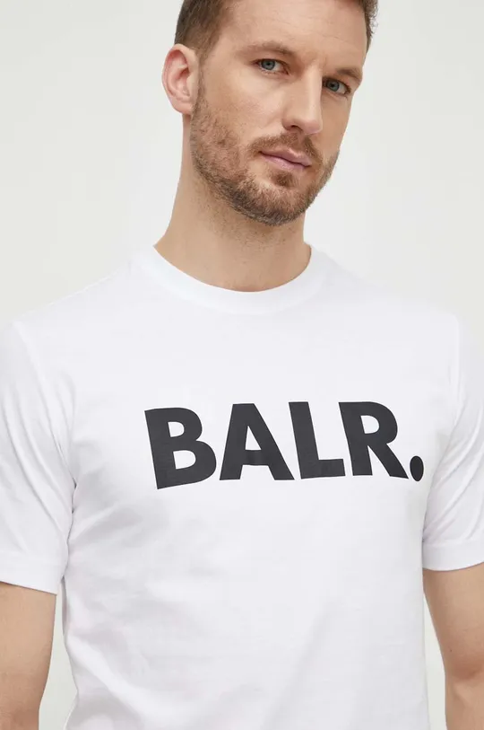biały BALR. t-shirt bawełniany Męski