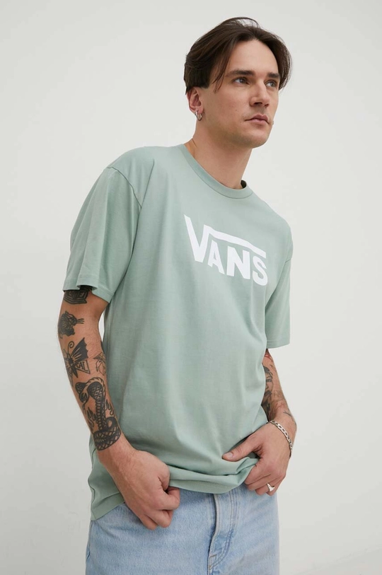 zielony Vans t-shirt bawełniany Męski