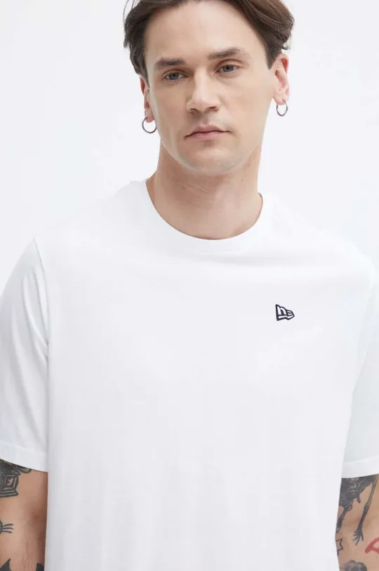 λευκό Βαμβακερό μπλουζάκι New Era