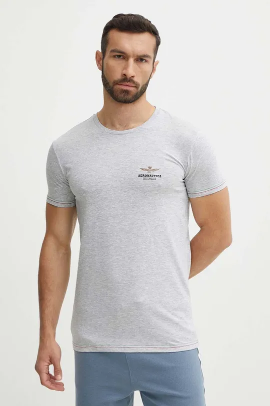 siva Kratka majica Aeronautica Militare Moški
