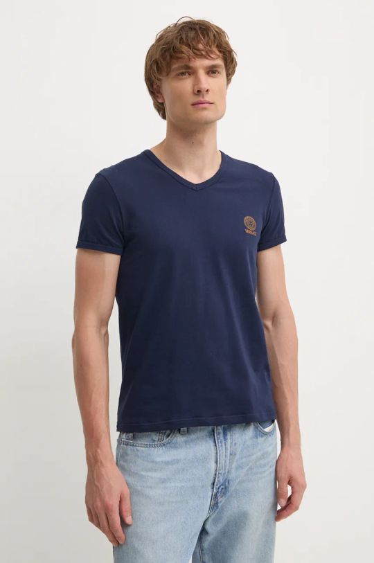 Versace t-shirt slim blu navy AUU01004.1A10011