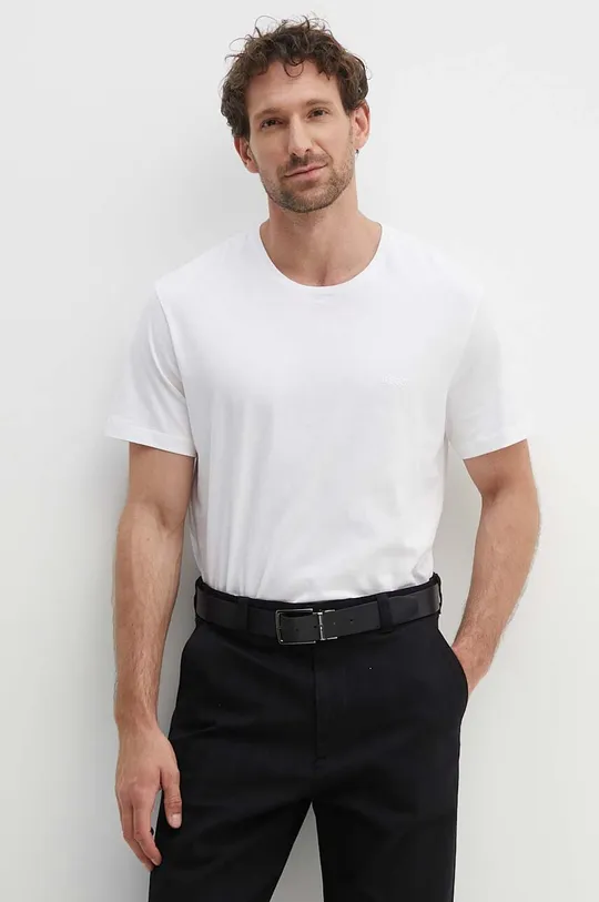 λευκό Βαμβακερό μπλουζάκι BOSS 2-pack