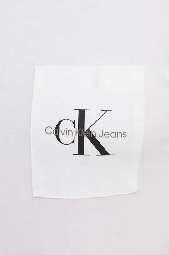 білий Бавовняна футболка Calvin Klein Jeans