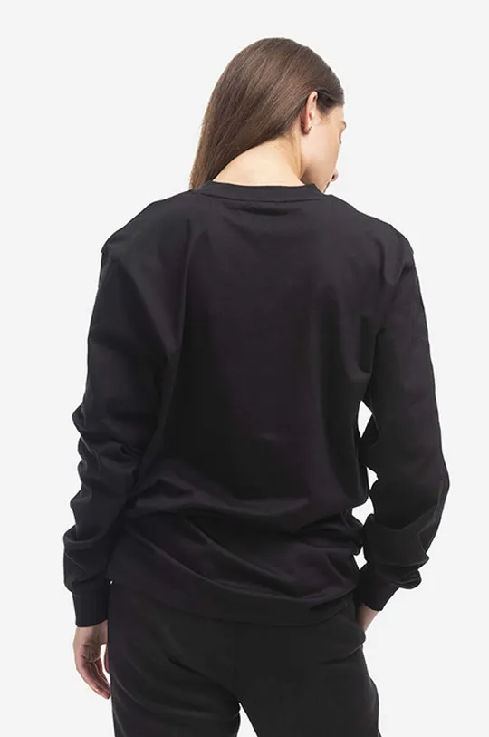 čierna Bavlnené tričko s dlhým rukávom 032C Taped Longsleeve FW22-C-1040 BLACK