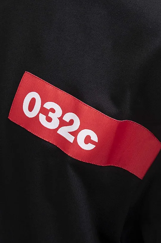 Bavlnené tričko s dlhým rukávom 032C Taped Longsleeve FW22-C-1040 BLACK
