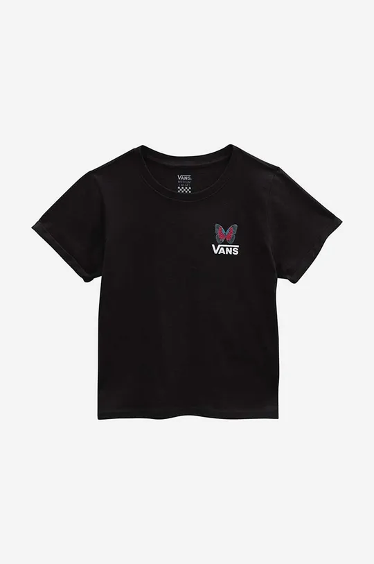 czarny Vans t-shirt bawełniany dziecięcy Fly Roll Out Unisex