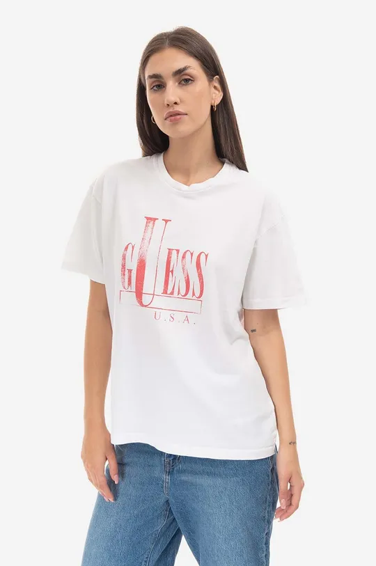 Βαμβακερό μπλουζάκι Guess