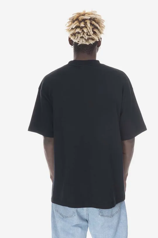 czarny Drôle de Monsieur t-shirt bawełniany TS148