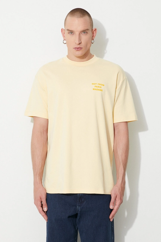 yellow Drôle de Monsieur cotton T-shirt TS101