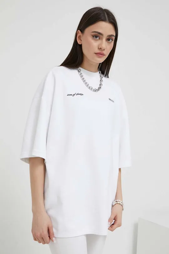 Βαμβακερό μπλουζάκι Preach λευκό