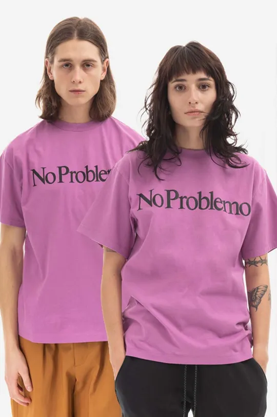 Bavlněné tričko Aries No Problemo SS Tee fialová