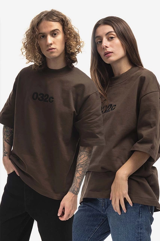 brown 032C cotton t-shirt Unisex