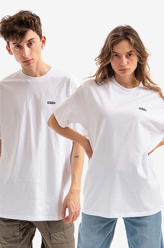 белый Хлопковая футболка 032C ST. Marks Tee Unisex