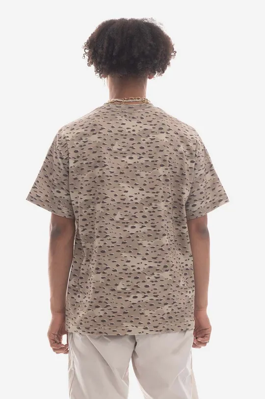 Βαμβακερό μπλουζάκι STAMPD Camo Leopard καφέ