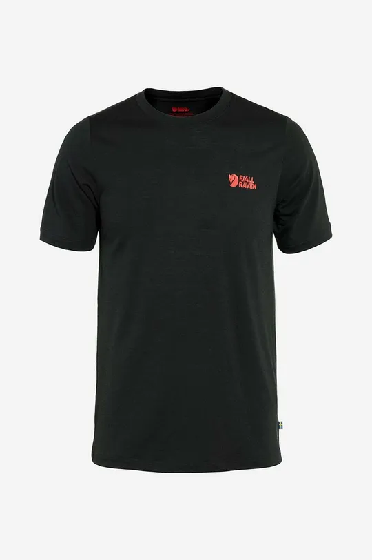 Fjallraven t-shirt Abisko Wool Logo SS czarny