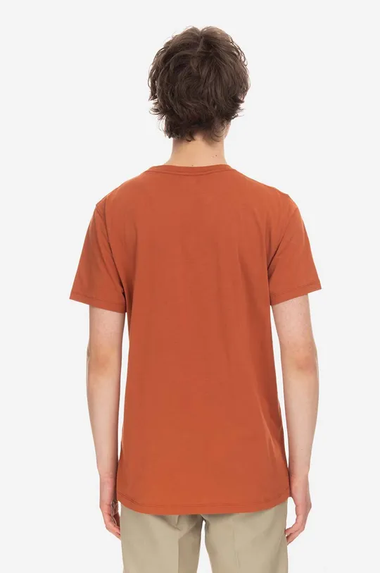 Bombažna kratka majica Fjallraven oranžna