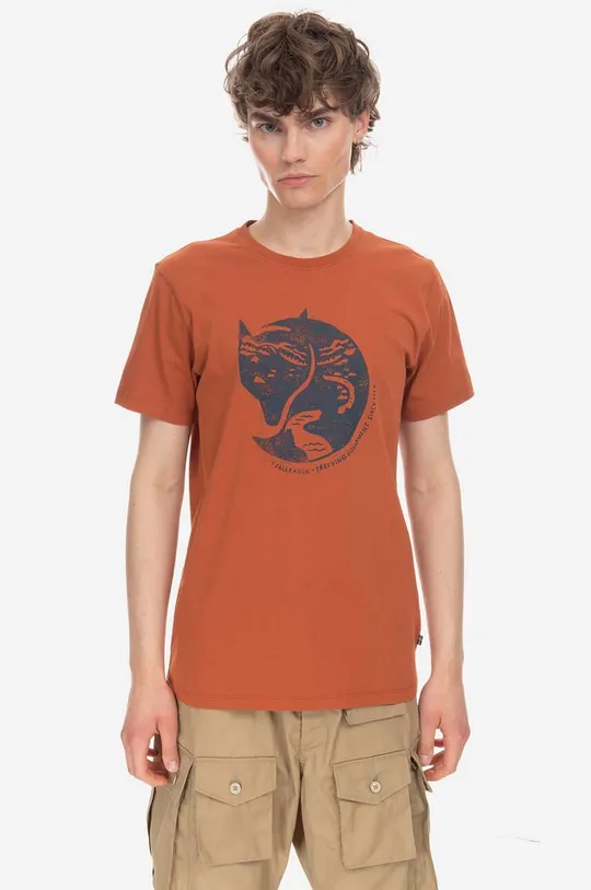 oranžová Bavlněné tričko Fjallraven Arctic Fox Unisex