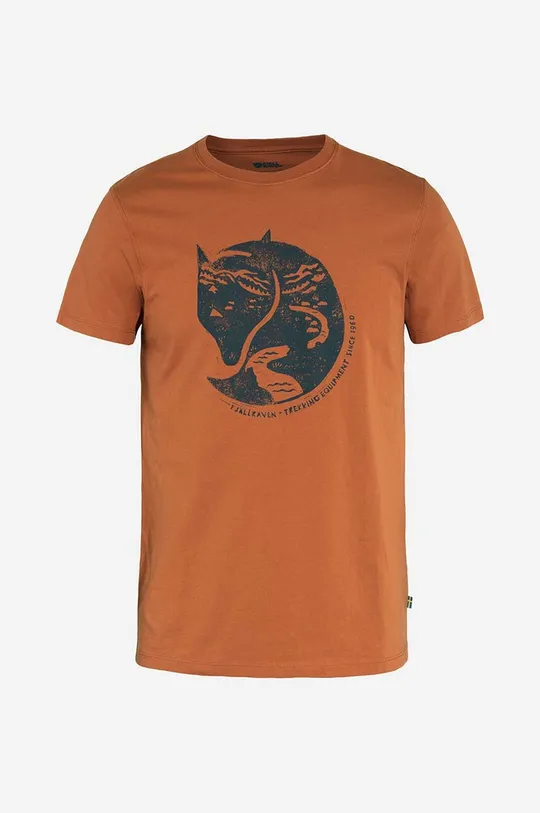 Fjallraven t-shirt bawełniany  Arctic Fox pomarańczowy