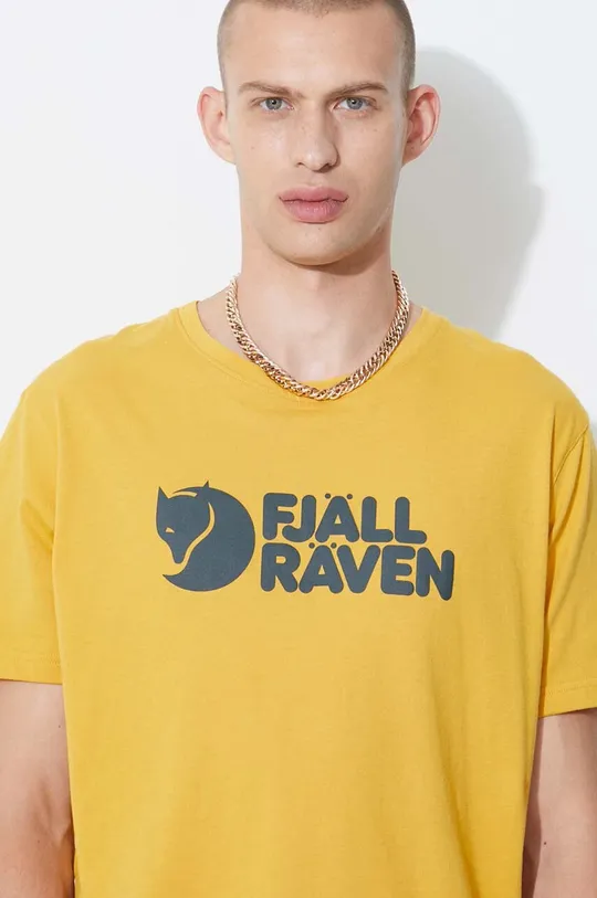 κίτρινο Βαμβακερό μπλουζάκι Fjallraven Logo T-shirt M F87310 160