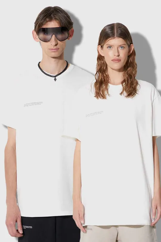 biały Pangaia t-shirt Unisex