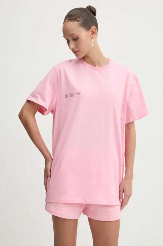 Pangaia t-shirt in cotone rosa 10000287