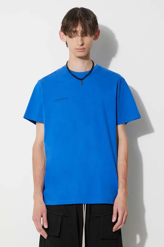 Βαμβακερό μπλουζάκι Pangaia μπλε
