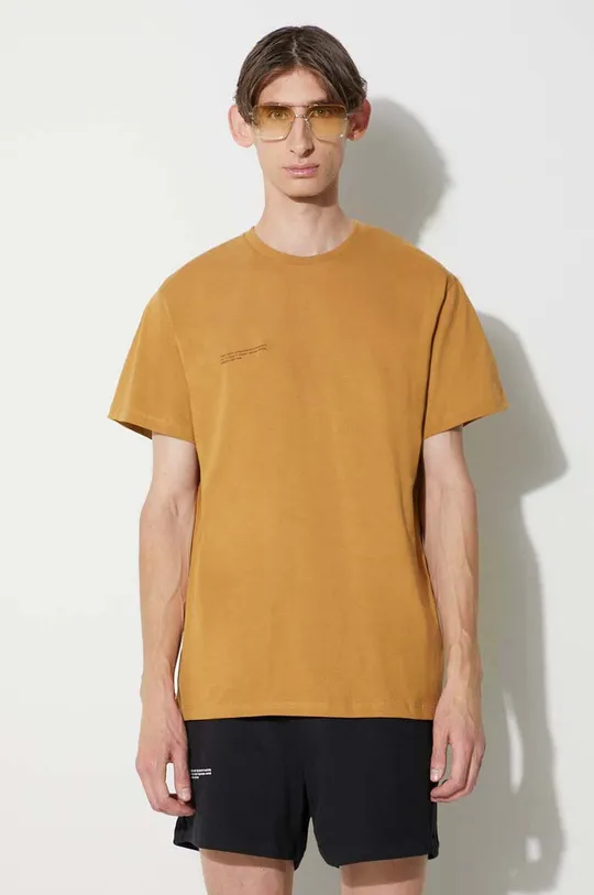 Pangaia t-shirt bawełniany brązowy