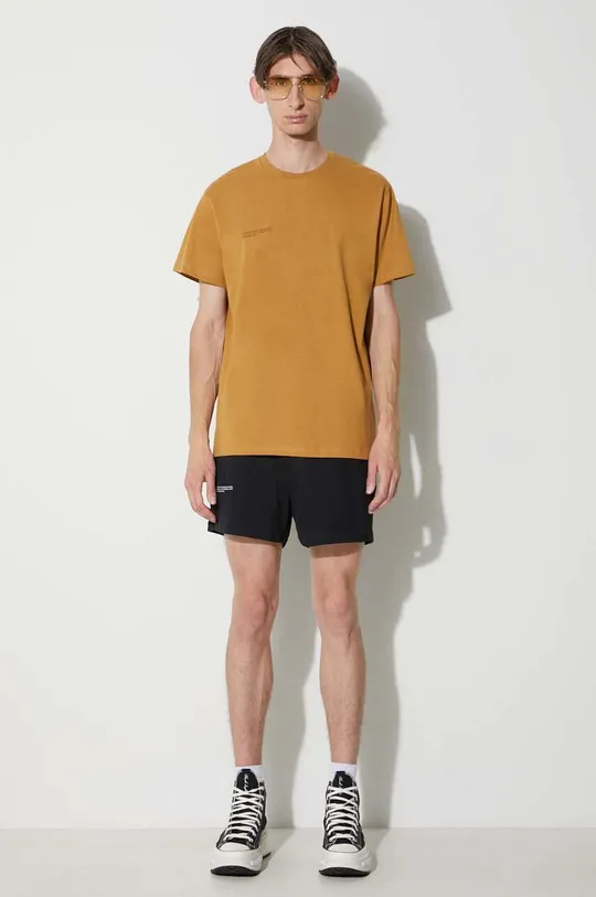 brown Pangaia cotton t-shirt