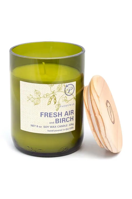 зелений Paddywax Ароматична соєва свічка Fresh Air & Birch 226 g Unisex